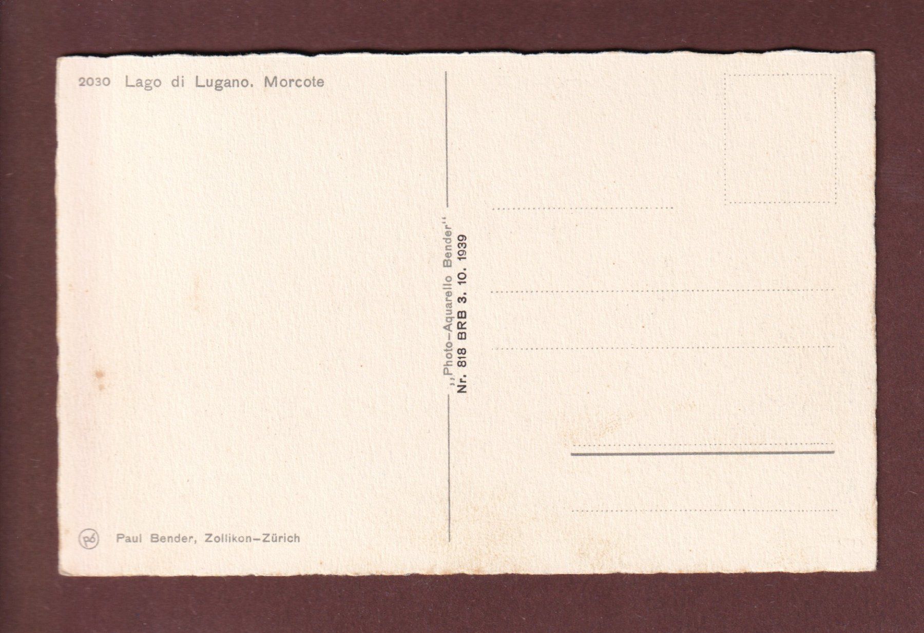 Cartoline postali: MORCOTE dal lago – Usato da Pully venduto da nicecards-shop 1