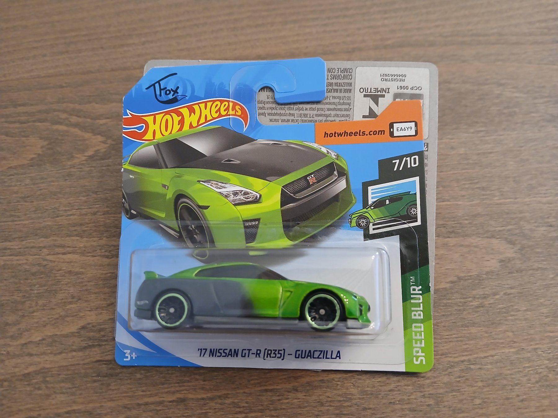 Hot Wheels Modellini d'auto: 2017 Nissan GT-R R35 Guaczilla – Nuovo e nell'imballaggio originale da Wiedlisbach venduto da Pontiacman93