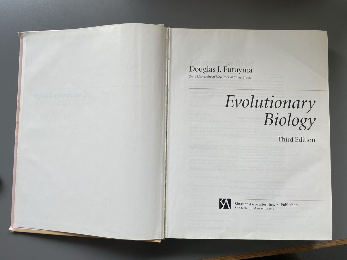 Libri: Evolutionary Biology, Futuyma, 3rd Edition – Usato da Zürich venduto da ehupp 4