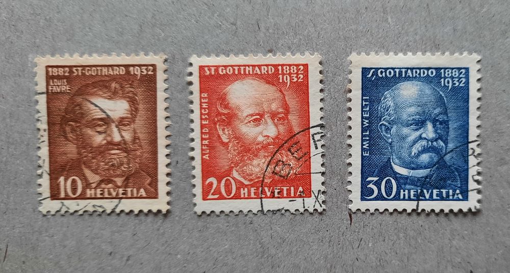 Timbres Cinquantenaire du Gothard 1932 (Gebraucht) in GENEVE für CHF 0. ...