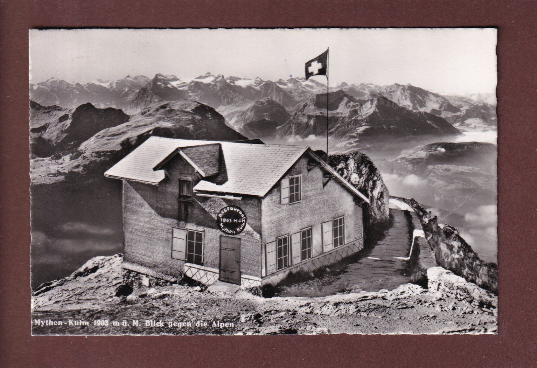 Cartoline postali: MYTHEN-KULM - 1955 – Usato da Pully venduto da nicecards