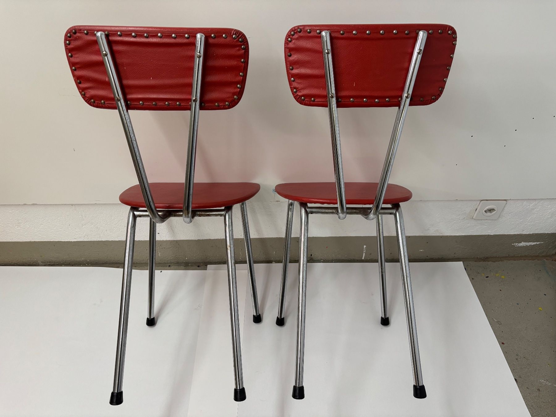 Sedie: Vintage Retro Küchenstuhl rot – Usato da Zürich venduto da Christina007 1