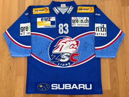 ORIGINAL ZSC LIONS # 18 SCHNYDER TRIKOT SIGNIERT 2003/04 M