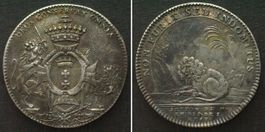 RUSSIA. Silver jeton 1757 on Pyotr Sheremetev, Kuskowo RRR!
