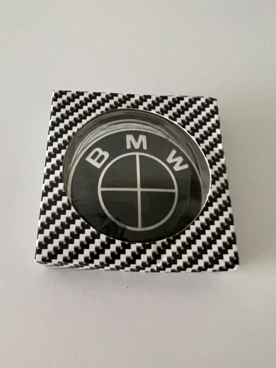 BMW Emblem Motorhaube 82mm oder 74mm Heck Kofferraum SCHWARZ