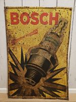Vintage Bosch Zündkerzen Blechschild - Garagenfund!