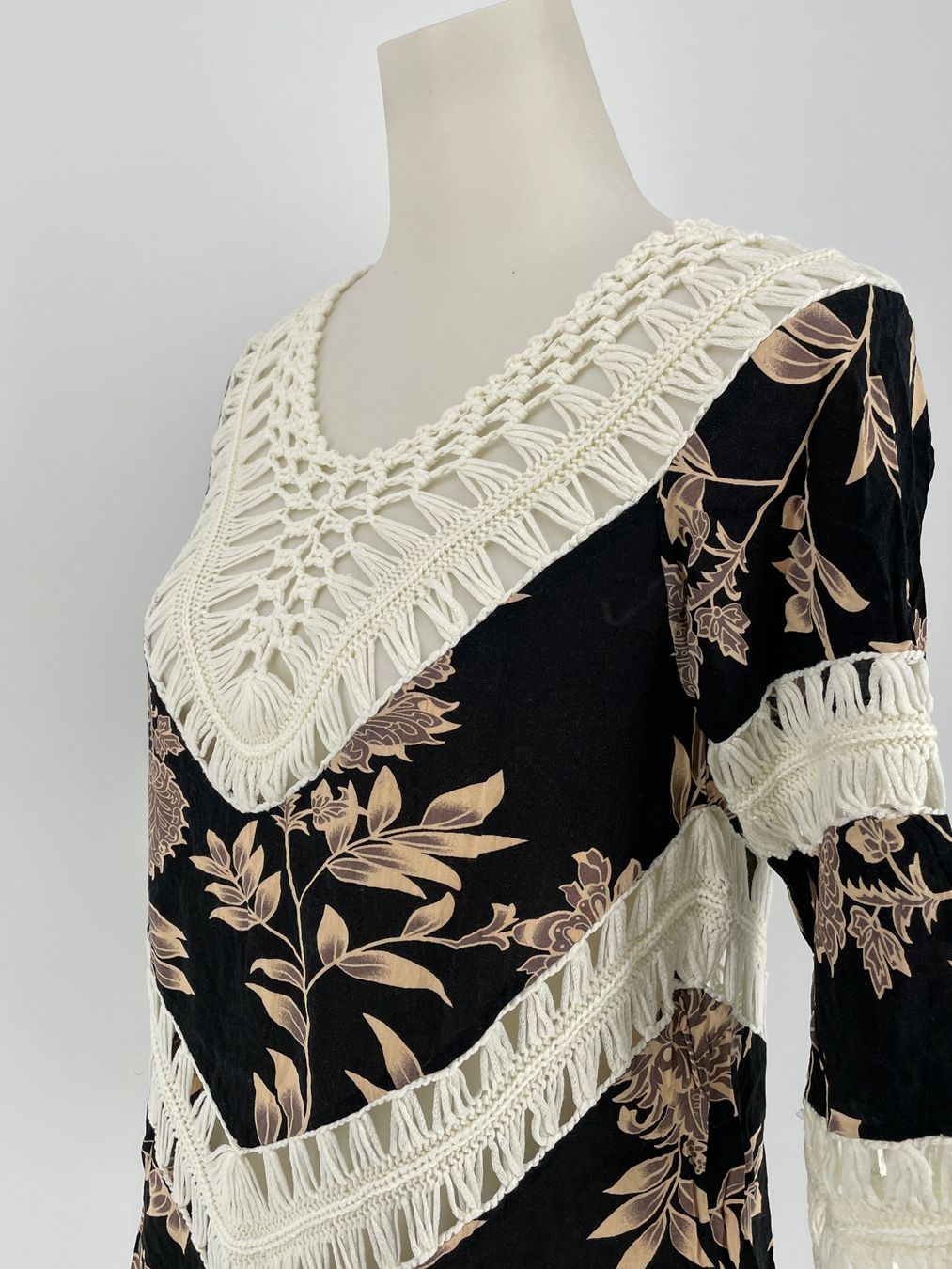 T-shirt: Boho Häkelspitze Shirt Bluse Gr. S/M – Usato da Auenstein venduto da moin. 1