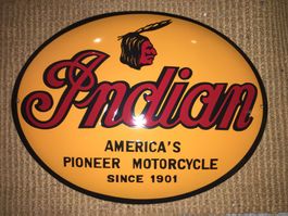 Indian Motorcycles Emailschild massiv