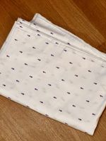 Baumwollstoff weiss mit Matrosen-Fischen // 2m x 1.5m