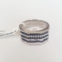 Silber Ring 925 mit Zirkonia Steinen, Gr 18,4 mm, Neuwertig!