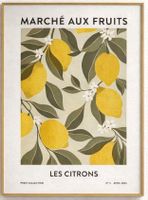 Poster affiche Impression Les citrons Vintage rétro déco