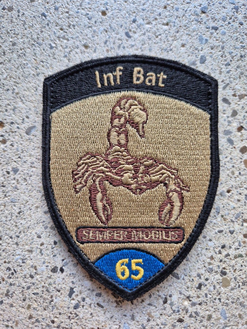 Schweizer Armee Placchette & Badge: *** Badge Inf Bat 65 mit klett *** – Nuovo (secondo la descrizione) da Riedholz venduto da fr_sIruP