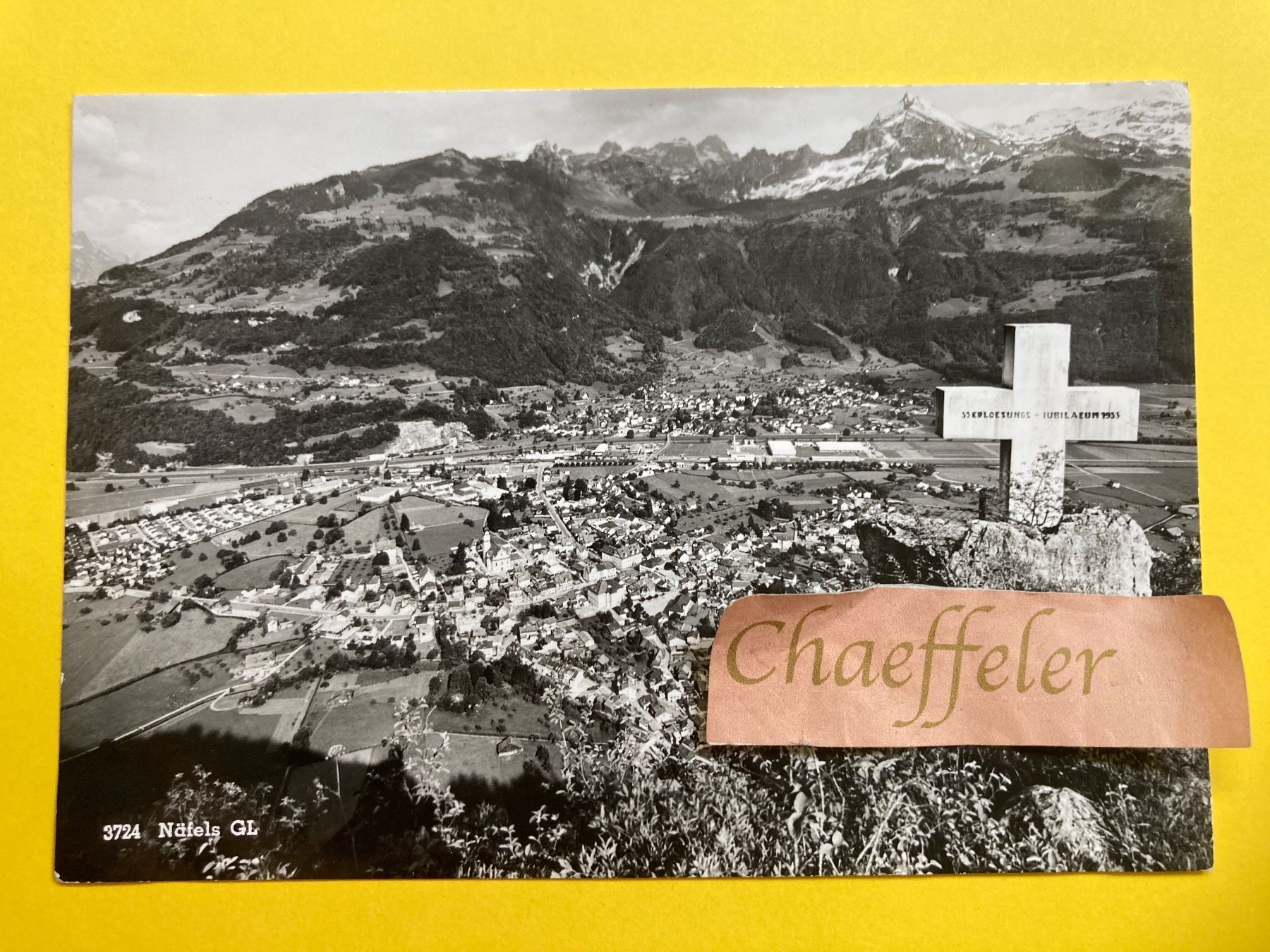 Cartoline postali: 1969  3724 Näfels GL – Usato da Zürich venduto da Chaeffeler