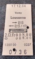 Billette Schweiz Vevey Lausanne 2. Kl. 0736