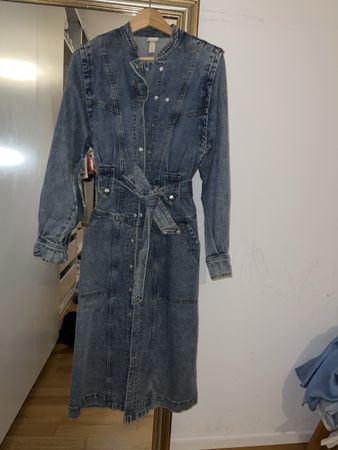 Stylischer H&M Jeanskleid Übergangsjacke Gr. Xs