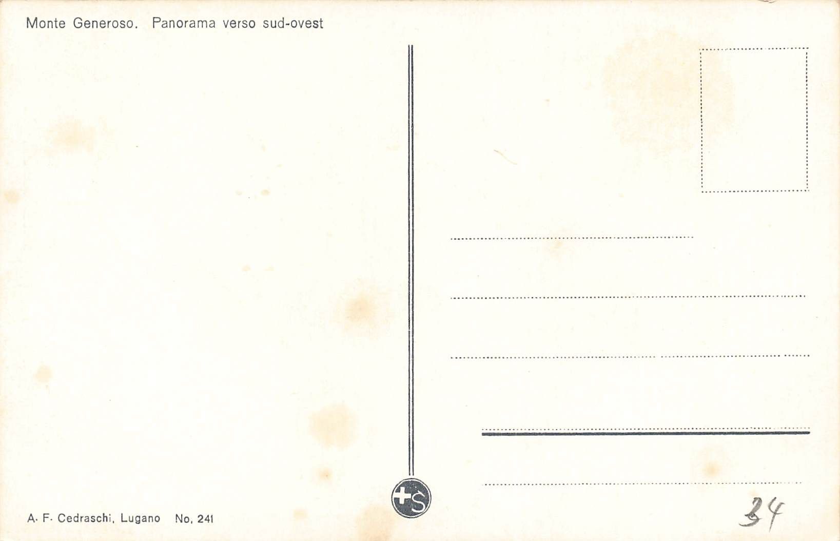 Cartoline postali: Monte Generoso Lago Lugano – Usato da Biasca venduto da Blenio71 1
