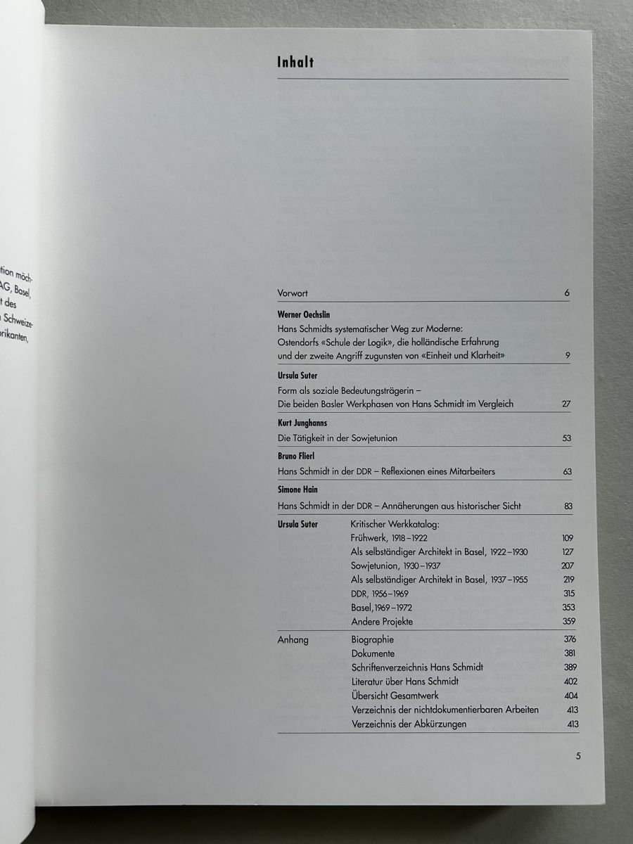 Libri: Hans Schmidt Architekt in Basel Moskau Berlin-Ost – Usato da Zürich venduto da Coffeetable88 2