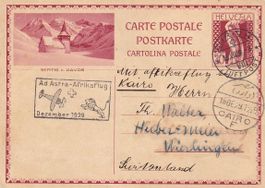 2. Afrikaflug Mittelholzer (Etappe Zürich - Kairo) 1929