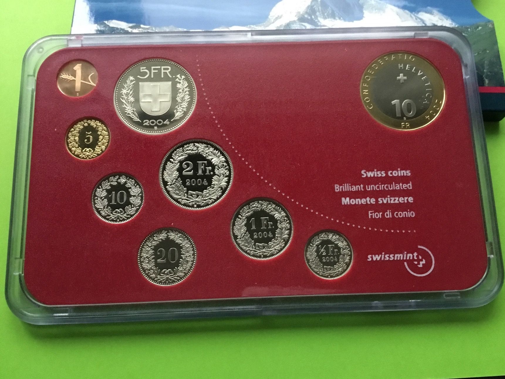 Tutti le monete: Münzsatz Matterhorn 2004 Stgl – Nuovo e nell'imballaggio originale da St. Margrethen SG venduto da alfapeugeot10 1