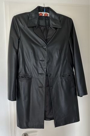 Ledermantel schwarz Neu Gr. 36