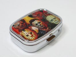 Metall Pillendose Horror Jason Michael Leatherface neu