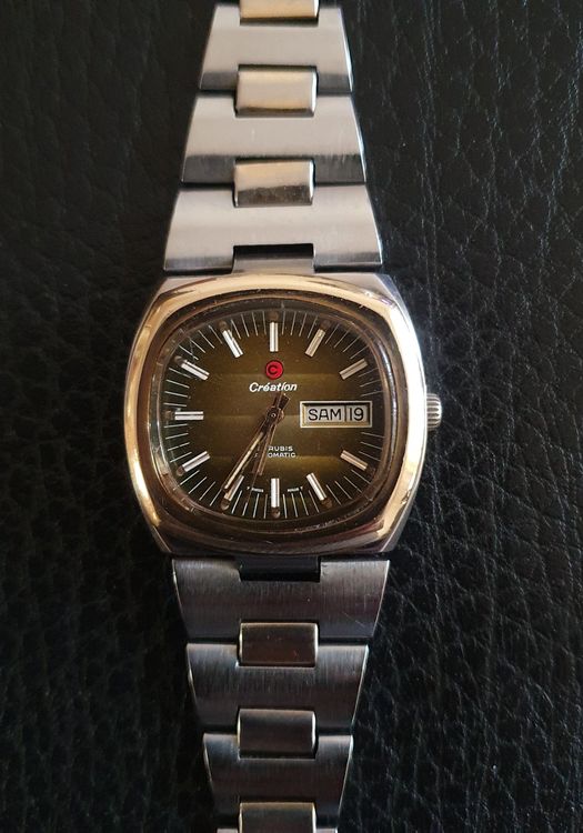 Cadran De Montre Bomber Automatic – Incabloc – Guichet – Neuf Sans étiquette