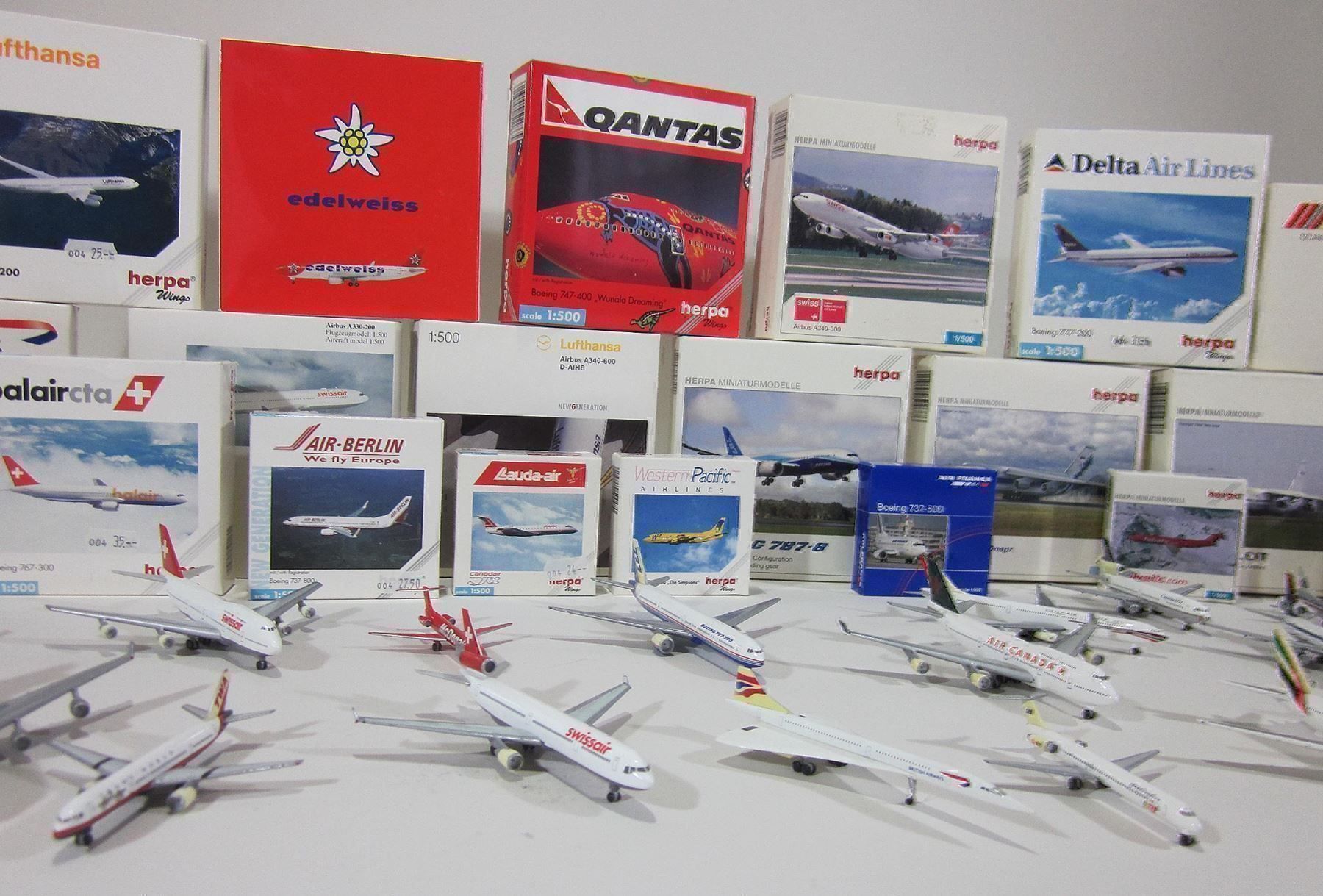 Herpa Kit di modellismo & Modellini statici: Herpa Flugzeugmodelle 1/500 – Usato da Bäretswil venduto da robsonantik 6