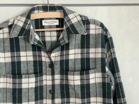 Overshirt Marc O'Polo à carreaux vert blanc 34 oversize