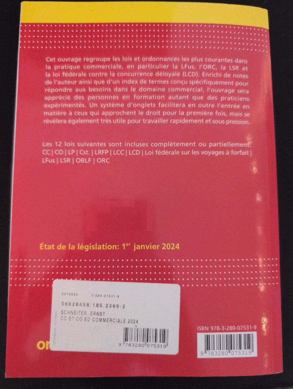 Libri: CC CO Édition commerciale 2024/25 - version actuelle – Nuovo (secondo la descrizione) da Basel venduto da a.kbs 4