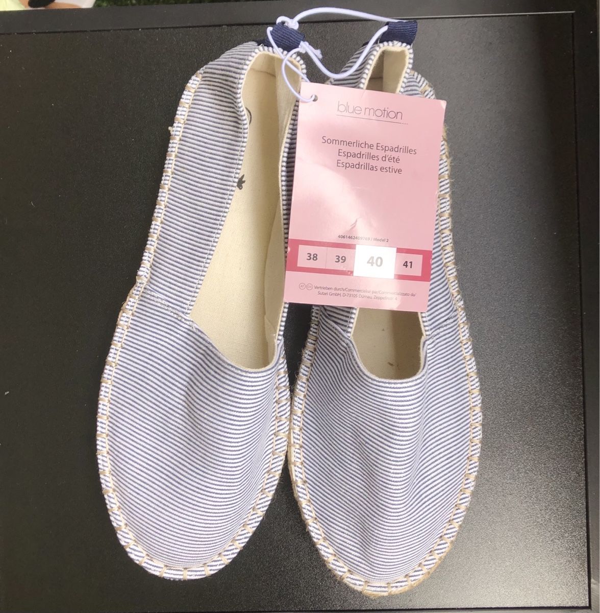 Herrenschuhe: Blue Motion Espadrilles Grösse 40 neu – Neu und originalverpackt aus St.Gallen von nitka.