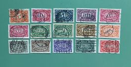 Briefmarken Deutsches Reich diverse Werte Gebraucht