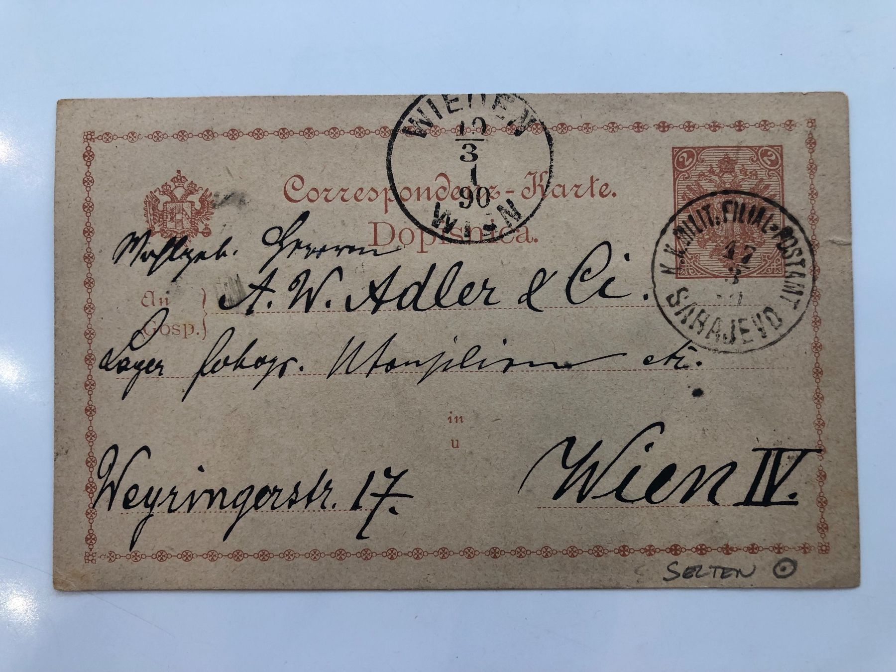 Tutti i francobolli: 2 FELDPOST-Briefe BALKAN AUSTRIA 1890 + 1902 – Usato da Lufingen venduto da Rac0