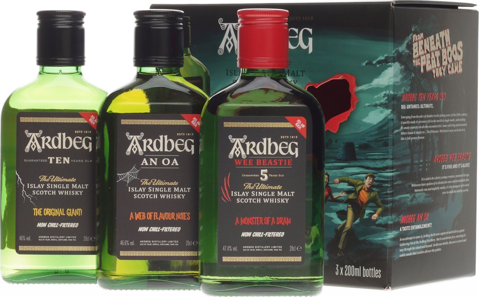 Ardbeg Bevande alcoliche: Ardbeg Monsters of Smoke Set – Nuovo e nell'imballaggio originale da Meggen venduto da baerli1976 1