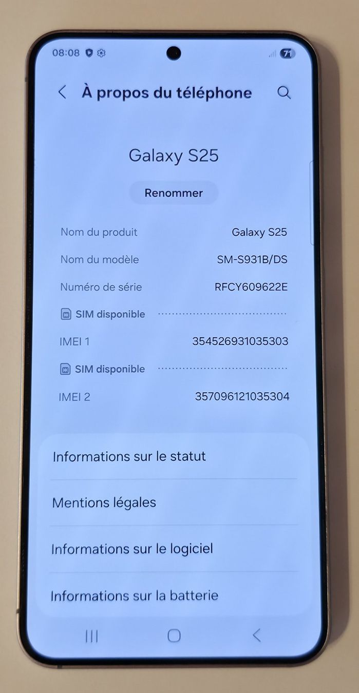 Samsung Handys / Smartphones: Samsung Galaxy S25 128go – Gebraucht aus La Chaux-de-Fonds von Mathieu2300 2