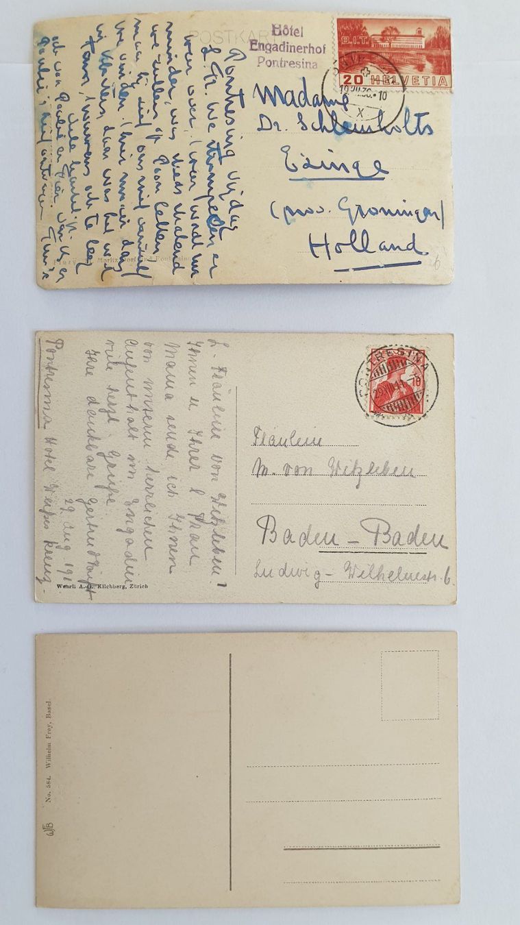 Cartoline postali: Bernina. Palü. Oberengadin. Graubünden. 3 Ansichtskarten. – Usato da Goldach venduto da armando_r 1