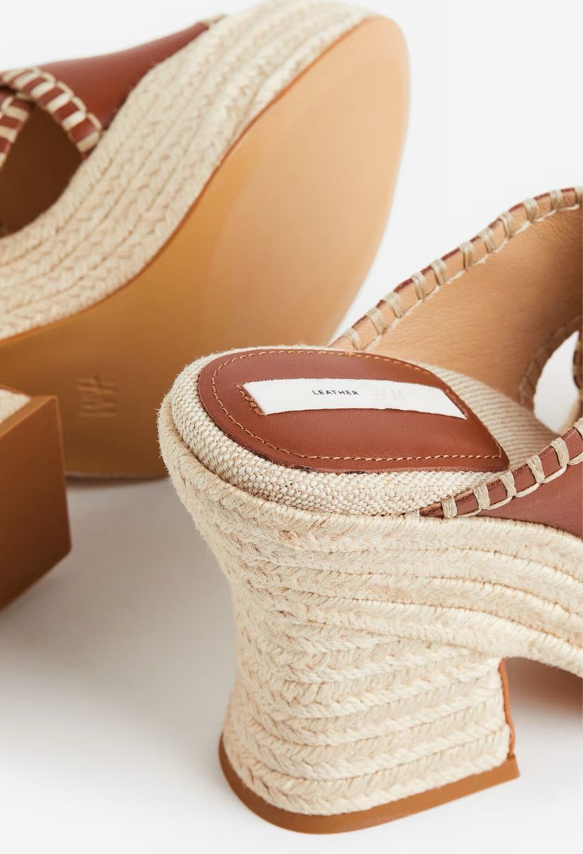 H&M Damenschuhe: H&M Leder Espadrilles mit Keilabsatz braun Grösse 37 – Neu (gemäss Beschreibung) aus Hittnau von Sugar-Apple 2