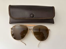 Vintage Piloten Sonnenbrille mit Etui - Sunvogues