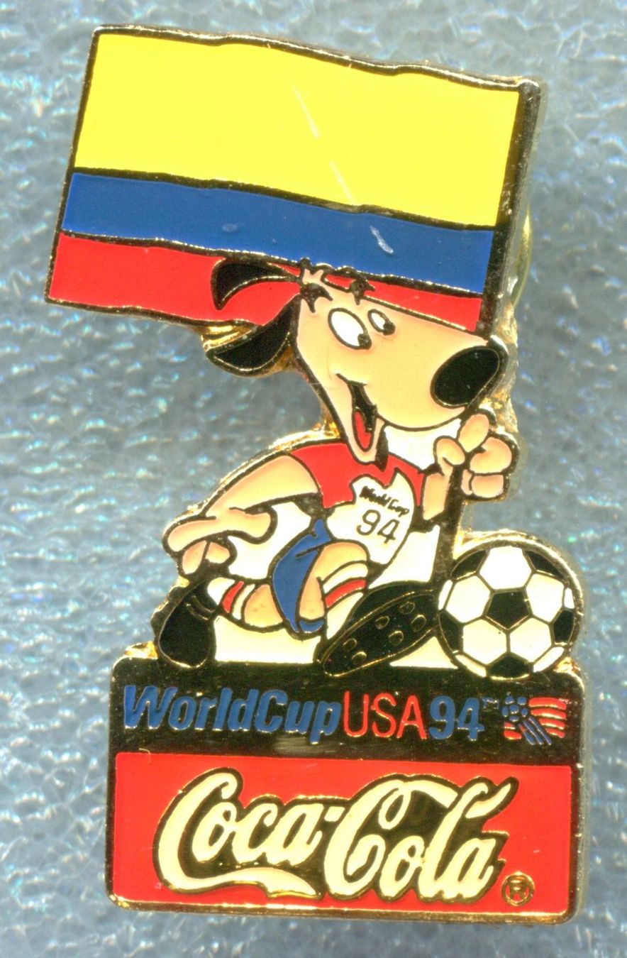 Coca-Cola Placchette & Badge: Coca Cola  WM'94  Kolumbien – Usato da Winterthur venduto da Sammleroase