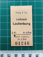 Billett Leibstadt Laufenburg, Ex-Bahnstationen, korr. Preis