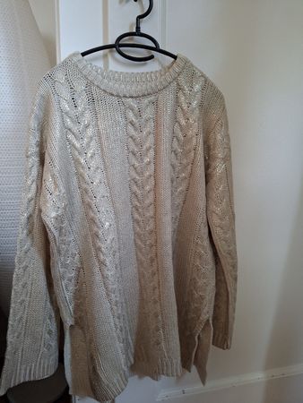 Pull en grosses mailles doré S