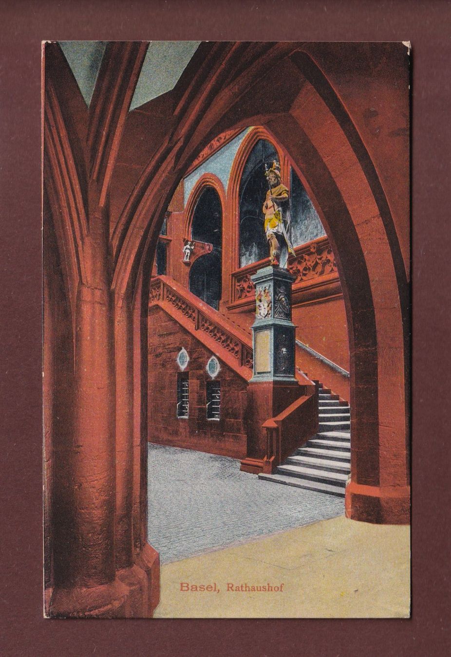 Cartoline postali: BASEL - Rathaushof – Usato da Pully venduto da nicecards