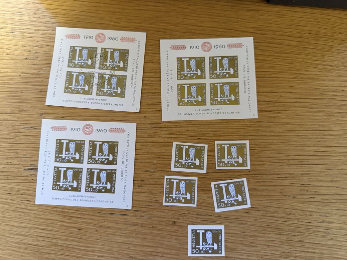 Alle Briefmarken: Dubletten Block Los Schweiz  – Neu (gemäss Beschreibung) aus Murgenthal von Tina_4055 2