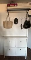 IKEA HEMNES Set: Schuhschrank (4 Fächer) & Hutablage  Weiss