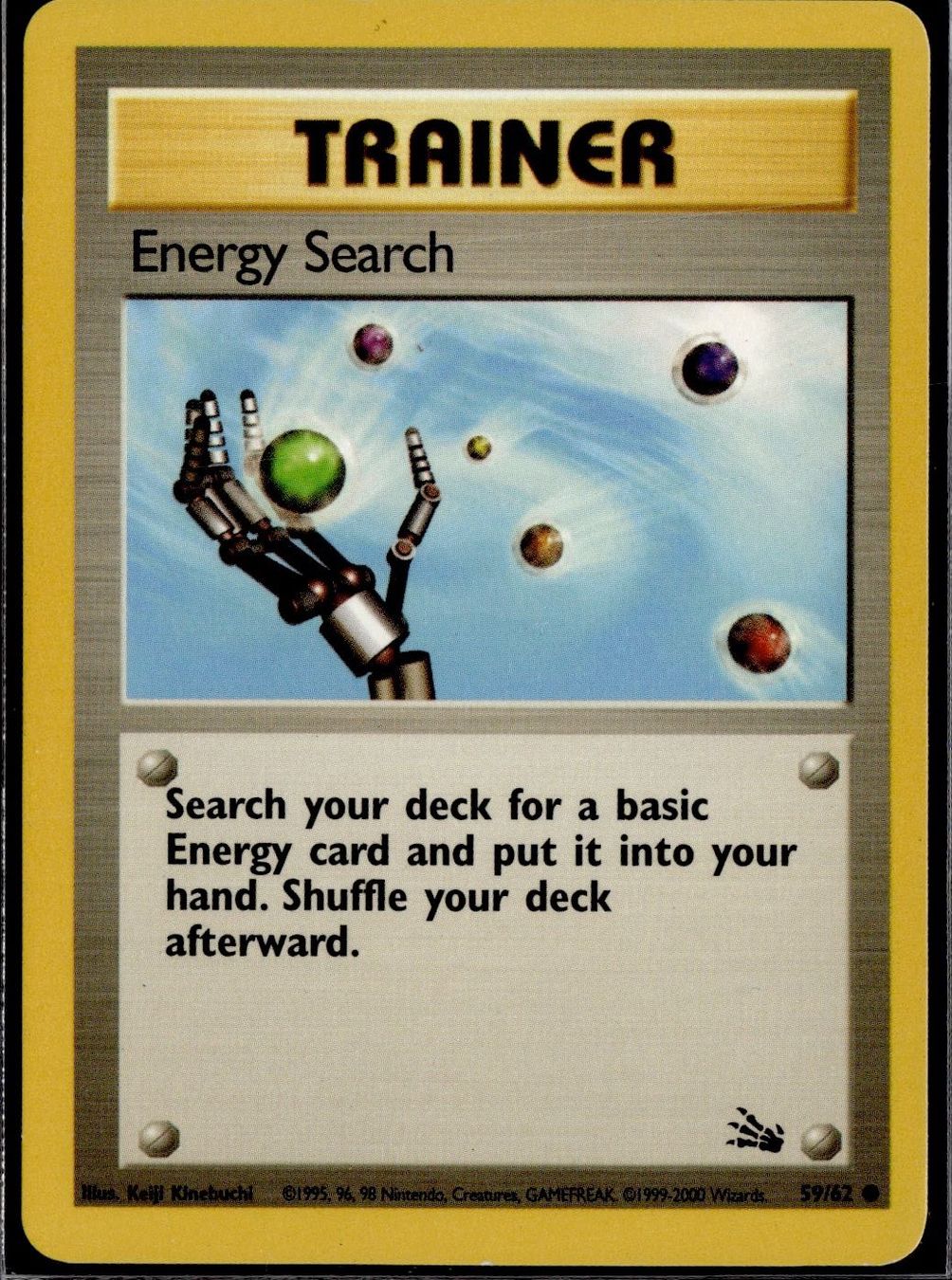 Pokémon Carte collezionabili: Energy Search 59/62 Base Set – Usato da Zürich venduto da pokemon_cards