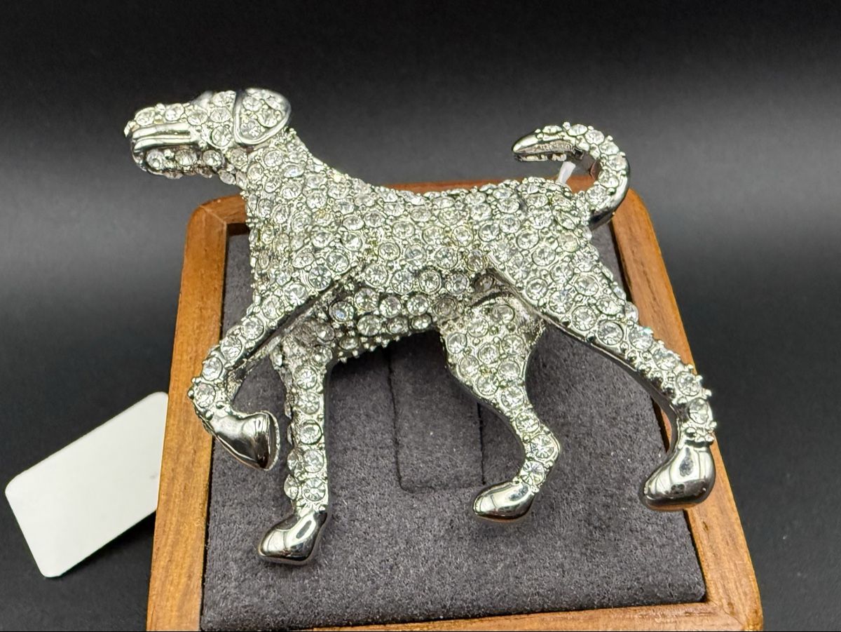 Spille & Fermagli: Vintage-Brosche in Hundeform mit Strasssteinen – Usato da Lamone venduto da LaCantinaMagica 2