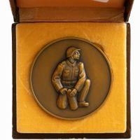 Militär Medaille 1953 Artillerietage Luzern im Etui