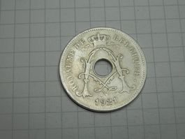 Belgien 10 Centimes, 1921 Legende in französisch - "ROYAUME