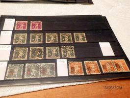 Steckkarte, 18 Vollstempel, Tellknaben ZNr.170,183z,146 +148