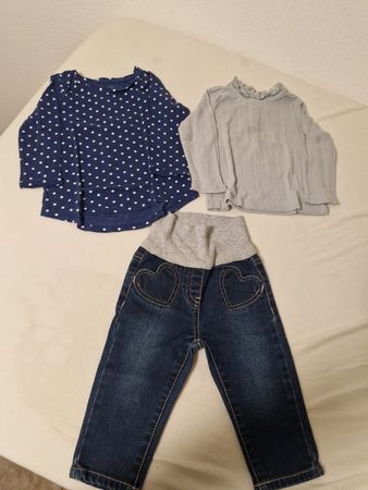 3er Set Babykleider Gr. 74,80 Hose und Oberteile, Top!