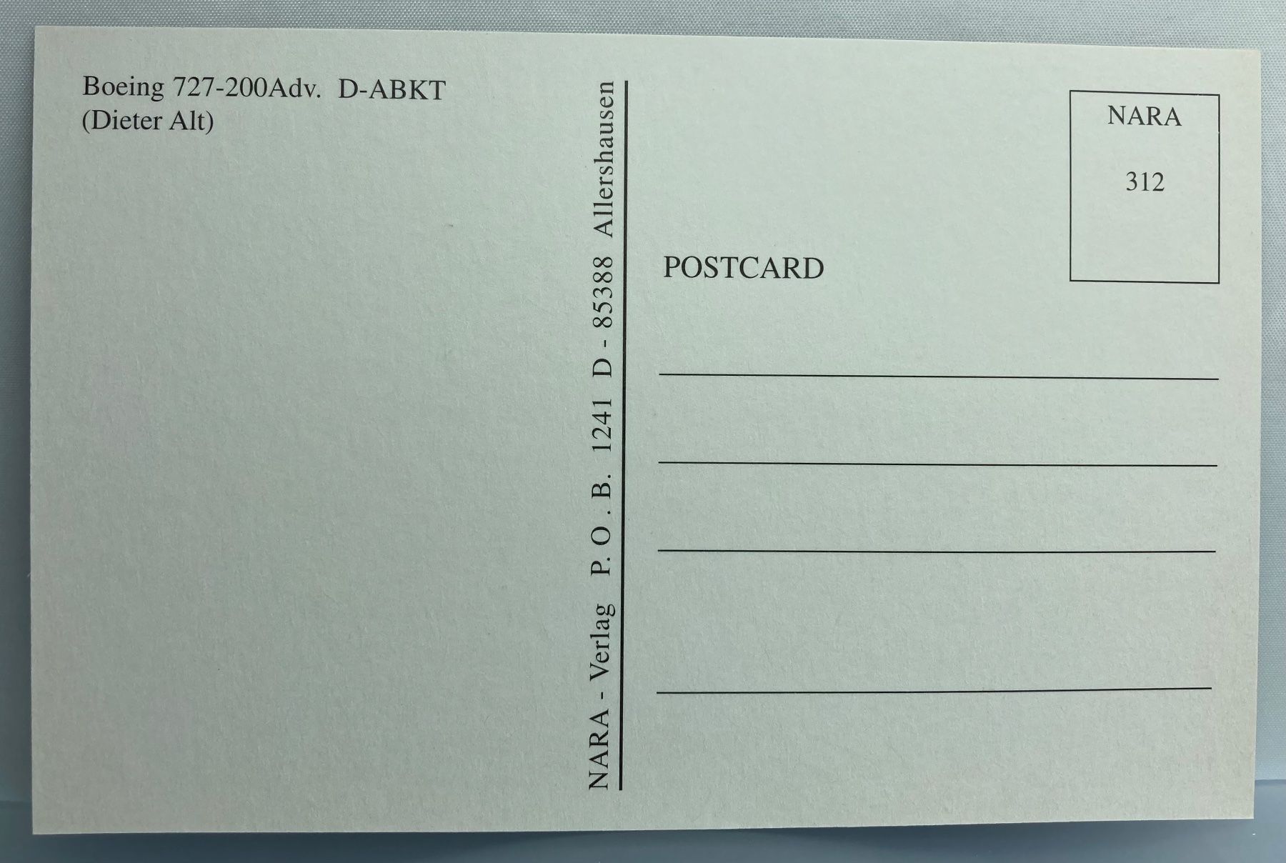 Cartoline postali: Postcard Boeing 727-200 Lufthansa – Usato da Lugano venduto da sel_x7bg 1